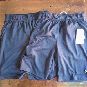 3/$15 Two pairs of old navy boys size medium/8 black active shorts